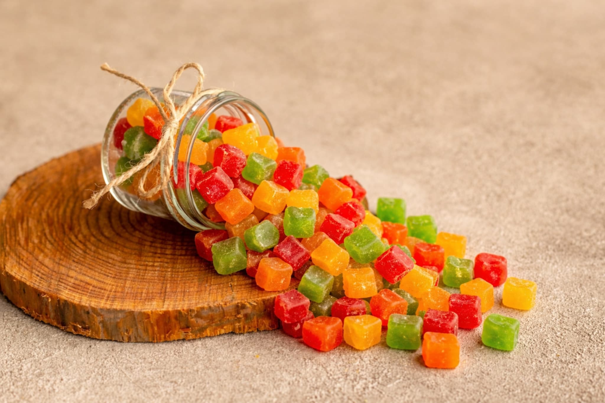 Ананас сушенный, кубики "MIX", вес